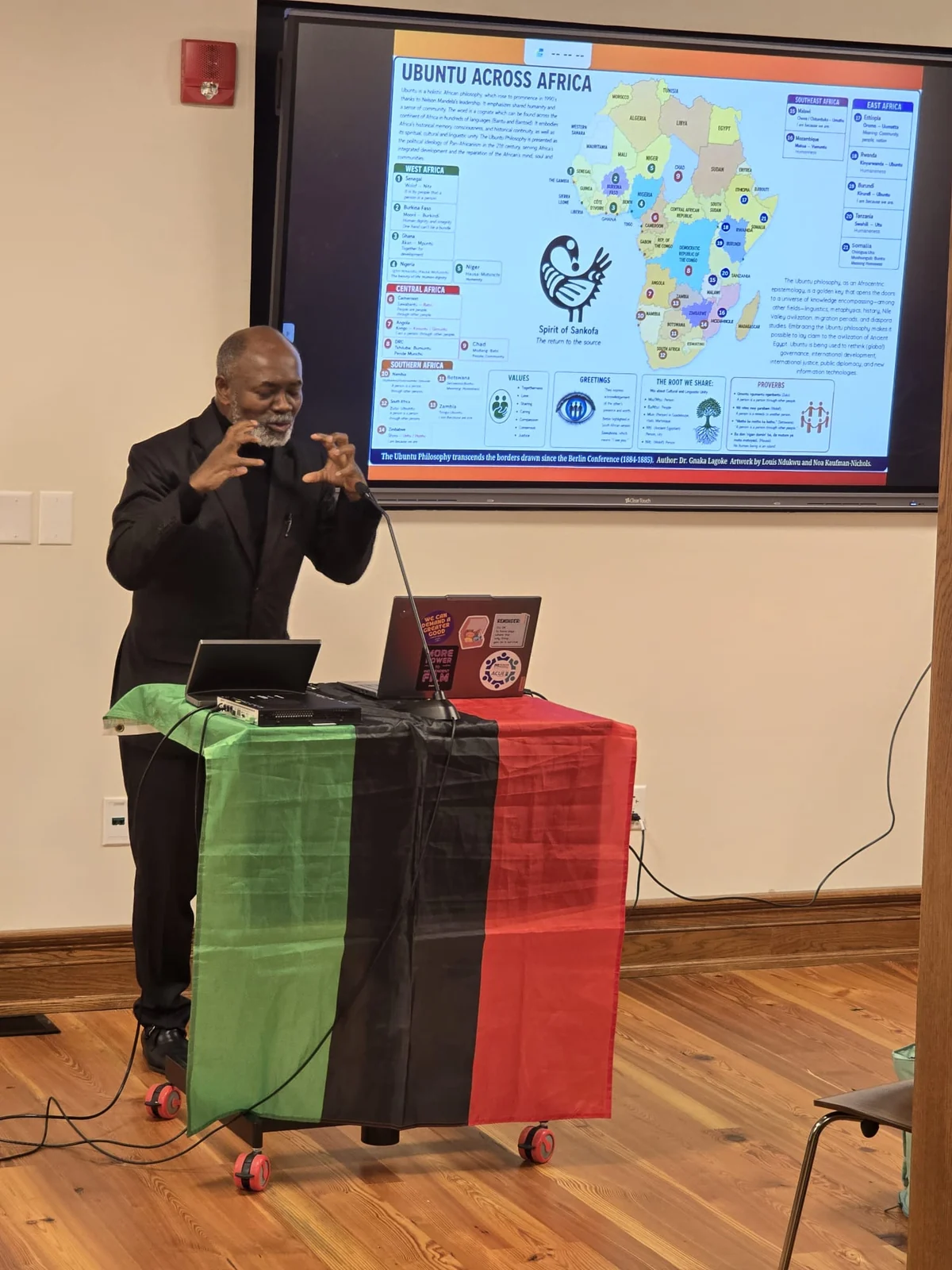 Dr. Lagoke explains the Ubuntu map