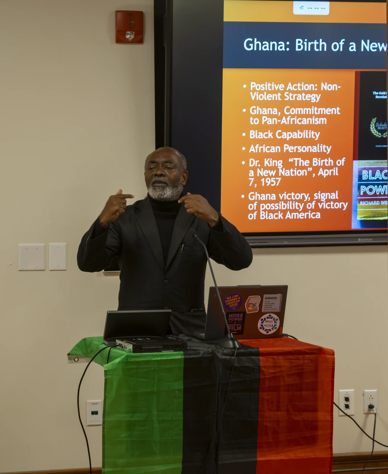 Dr. Lagoke during his presentation